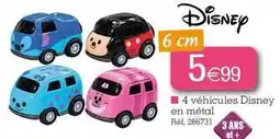 Disney - 4 véhicules en métal