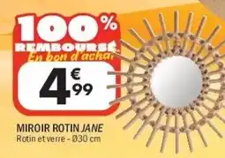 JANE Miroir rotin