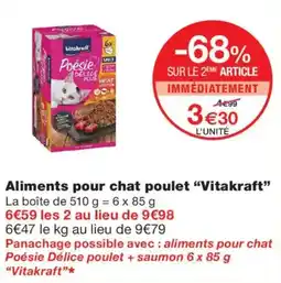 Vitakraft Aliments pour chat poulet