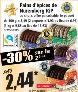 Pains d'épices de Nuremberg IGP