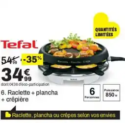Tefal Raclette + plancha + crêpière