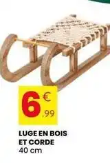 Luge en bois et corde