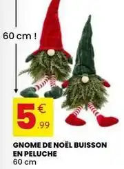 Gnome de noël buisson en peluche