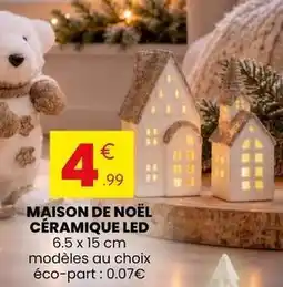 Maison de noël céramique led