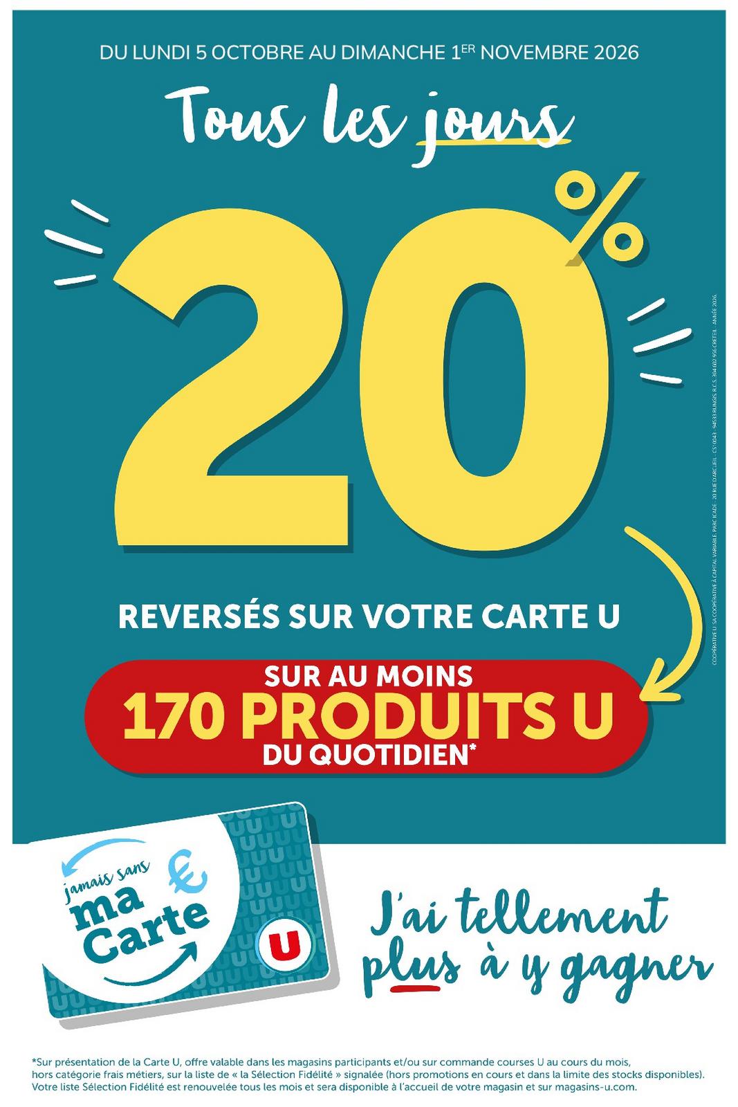 Catalogue U Express du 5 octobre au 1 novembre 2026 - Couverture