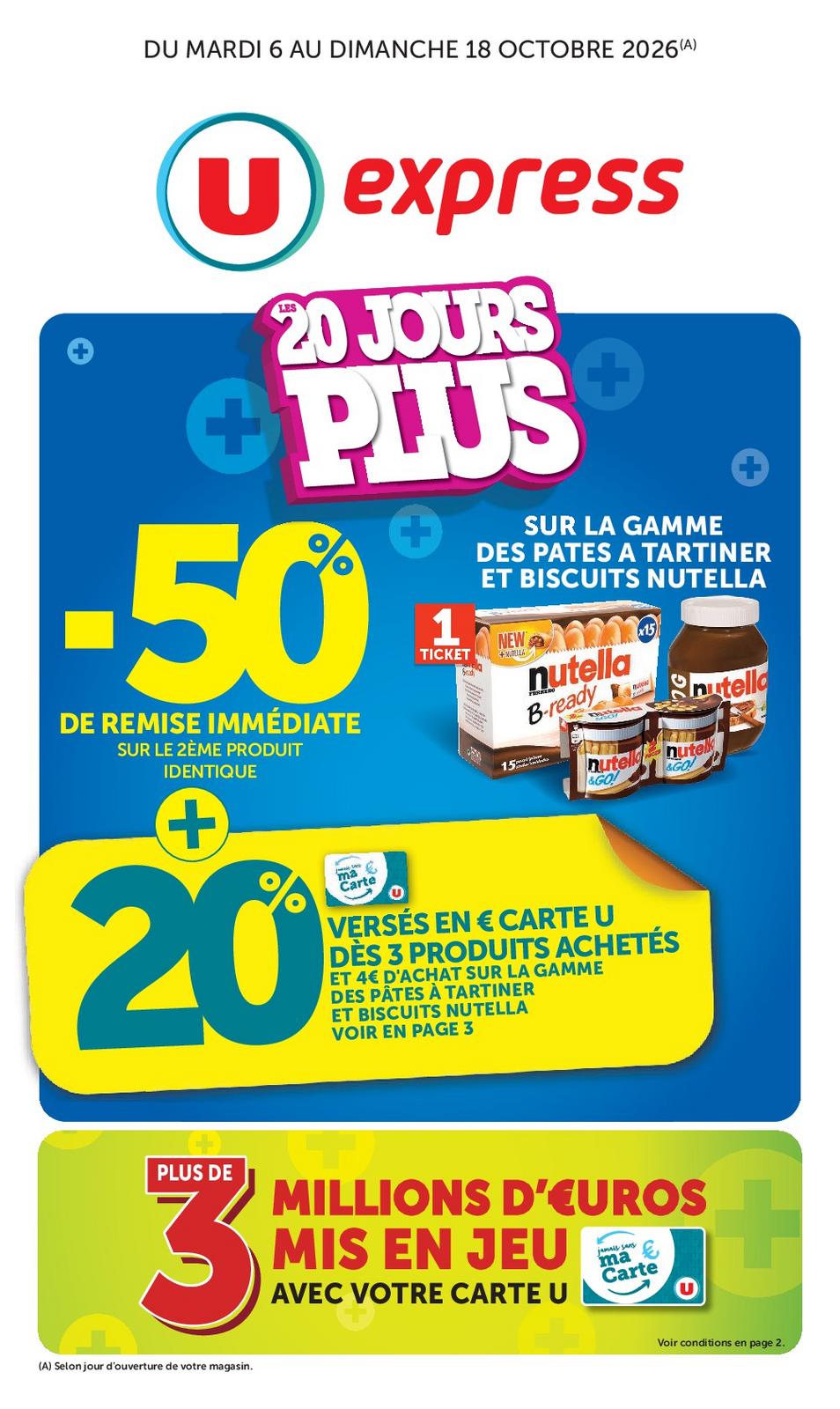 TEMPS FORT 2 OCTOBRE HU1 à UE1 S41/42