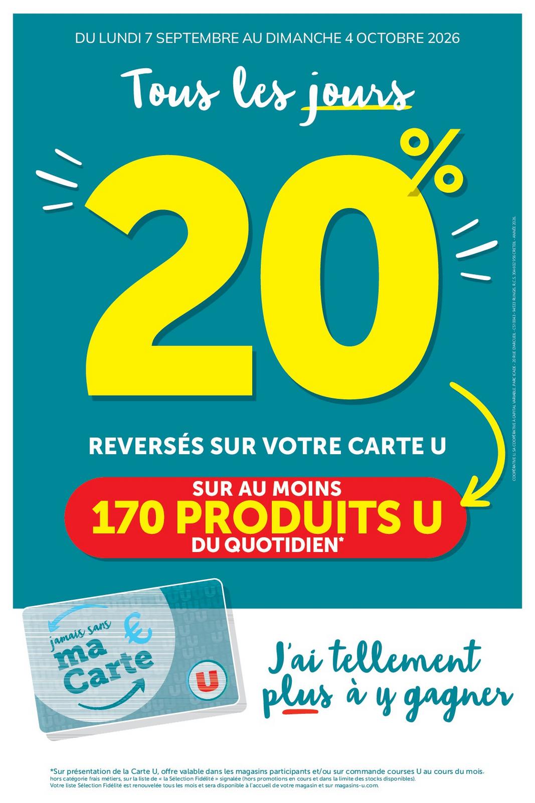 Ma sélection Carte U Septembre