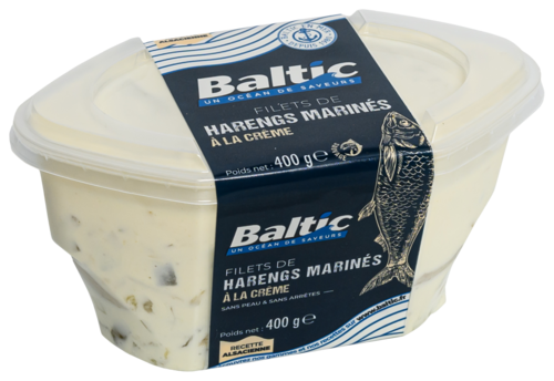 Filets de Harengs A la Creme Sans Peau Baltic