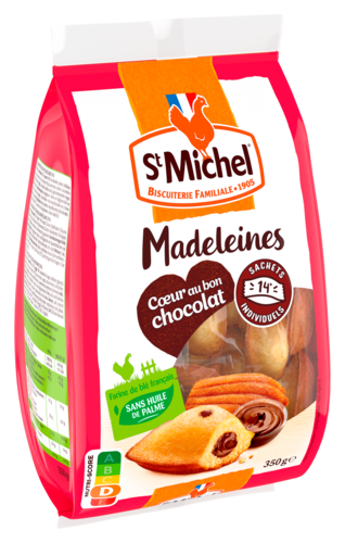 Madeleines Fourrées au Chocolat St Michel