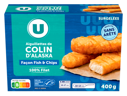 Aiguillettes de Colin Msc Surgeles Facon Fish & Chips U