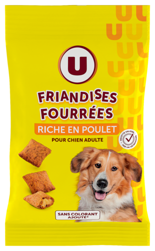 Friandises Fourrees Riche en Poulet pour Chien Adulte U