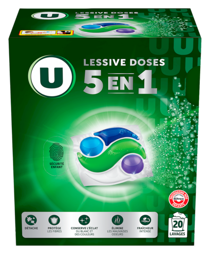 Lessive Doses 5 en 1 U