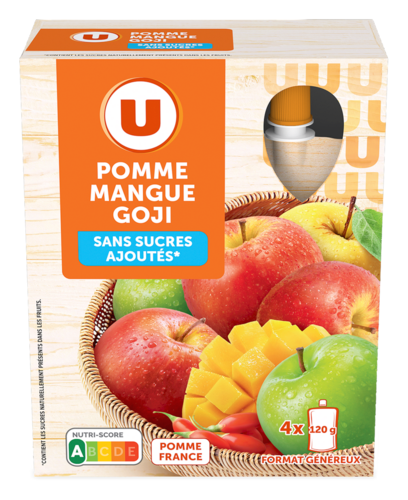 Gourdes Dessert Pomme Mangue Goji Sans Sucre Ajoute U