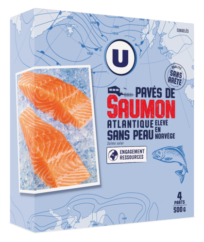 Paves de Saumon Sans Peau Surgeles U