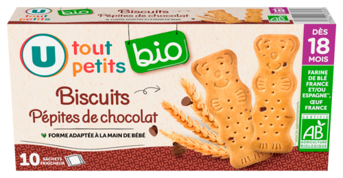 Biscuits Pepites de Chocolat des 18 Mois U Tout Petits Bio