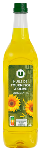 Huile de Tournesol et Olive Vierge Extra U