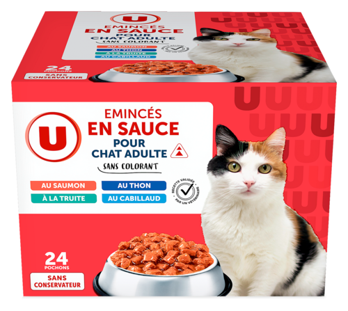 Eminces en Sauce Poisson pour Chat Adulte U