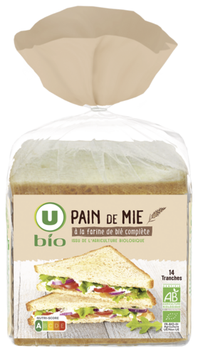 Pain de Mie A la Farine de Ble Complete U Bio