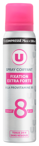 Spray Coiffant Compresse Fixation Extra Forte U