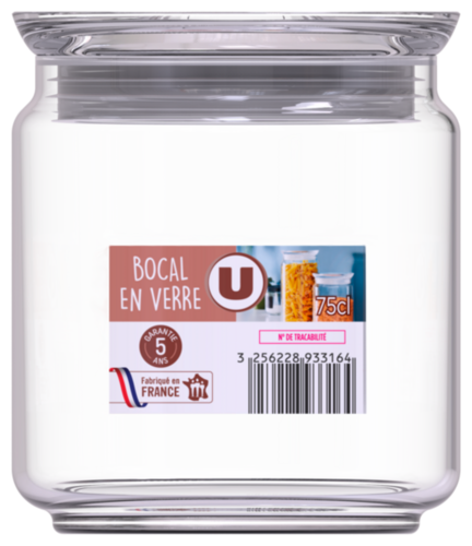 Bocal Verre U 0.75l