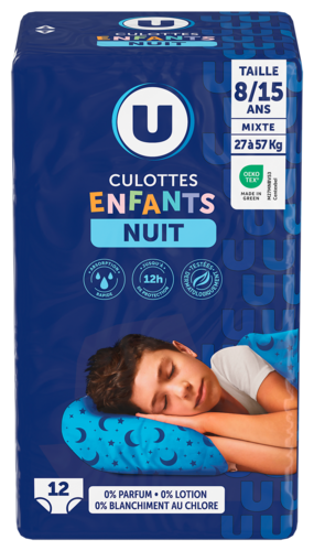 Culottes de Nuit pour Enfants 8-15 Ans U
