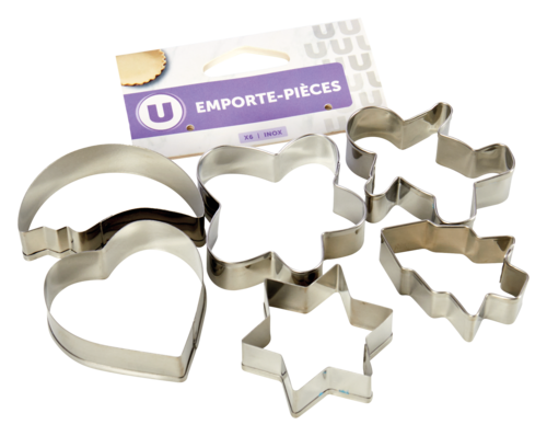 LOT DE 6 EMPORTE-PIECES U