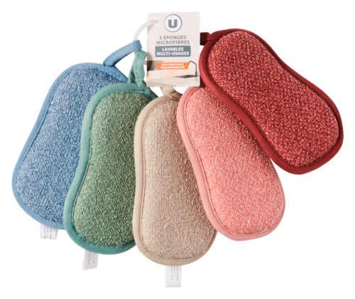 Lot de 5 Eponges Microfibres U