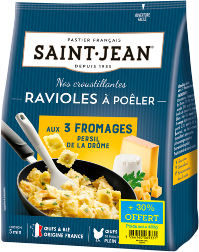 Ravioles à Poeler aux 3 Fromages
