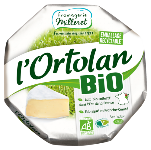 L'ortolan Bio au Lait Pasteurise Fromagerie Milleret