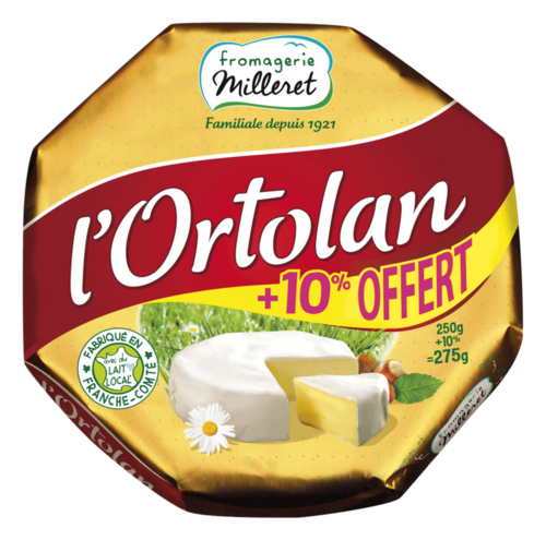 L'ortolan au Lait Pasteurise Fromagerie Milleret