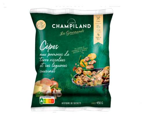 CEPES ET POMMES DE TERRE ET LÉGUMES CUISINÉS SURGELÉS CHAMPILAND