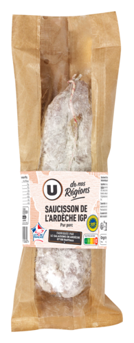Saucisson Sec D'ardeche Pur Porc U de Nos Regions