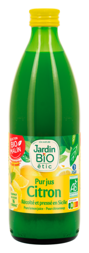 Pur Jus de Citron Bio Origine Sicile Jardin Bio
