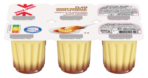 Flan Gout Vanille Nappe de Caramel Prix Mini