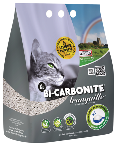 Litiere pour Chat Minerale Bi-Carbonite Tranquille