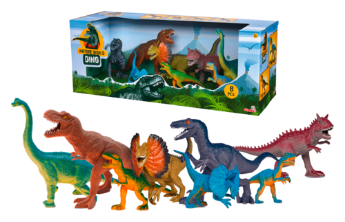 PACK DE 8 DINOSAURES