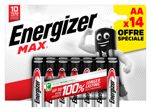 Lot de 14 Piles Max Energizer