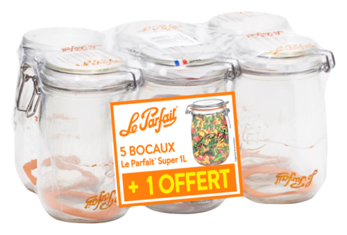 Lot Bocaux 1l le Parfait 5+1 Offert