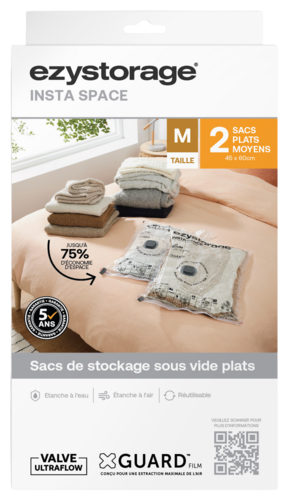 Lot de 2 Housses de Rangement sous Vide M Ezystorage