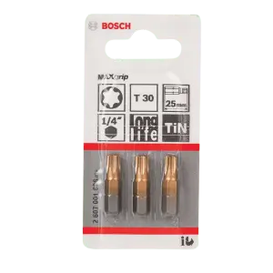 JEU DE 3 EMBOUTS MAXGRIP T30 25MM 2607001696
