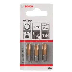 JEU DE 3 EMBOUTS MAXGRIP T40 25MM 2607001697