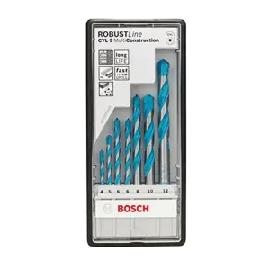 Assortiment de forets polyvalents CYL-9 Multi Construction 4/5/6/6/8/10/12 mm 2607010543