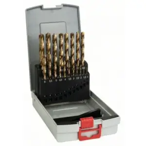 Set ProBox 19Pcs Foret HSS-TiN revêt titane 1-10mm 2608587015