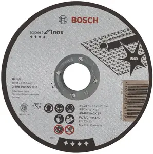DISQUE A TRONCONNER INOX 125X22,23X1,6 mm Expert 2608600220