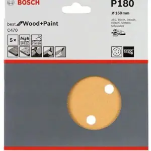 JEU DE 5 FEUILLE A PONCER DIAM 150 G180 2608605090