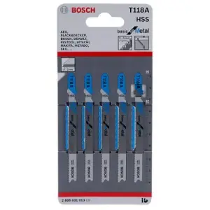 JEU 5 LAMES SCIE SAUTEU T118A METAL BasicforMetal 2608631013