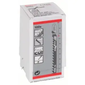 Boite de 100 LAMES SCIE SAUTEUSE T144D BOIS 2608637880