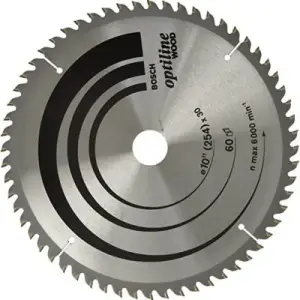 LAME CIRCUL. Optiline Wood 254x30x2.5mm, 60T 2608640908