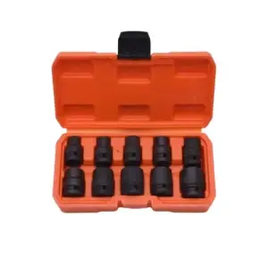 10Pcs 1/2” Jeu de douilles longue impact Harden