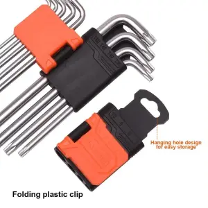 Jeu de 10 Clés Torx Longues T45 Harden